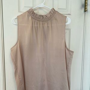 Banana Republic sleeveless tan blouse